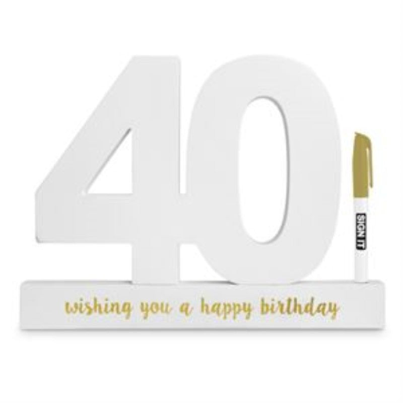 40th Gold Edition Sign It Block