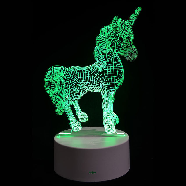Enchanting LED unicorn night light for kids, featuring 7 colors and touch control for a cozy bedtime atmosphere.