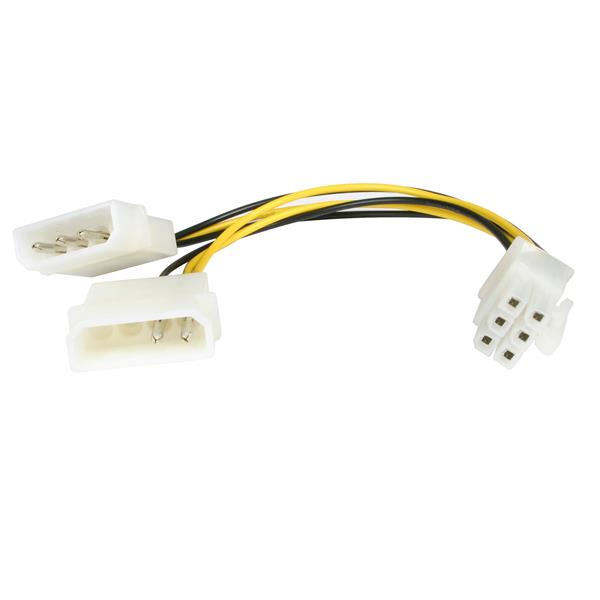 15cm LP4 to 6 Pin PCIe Power Adapter for seamless graphics card upgrades in gaming and workstations.