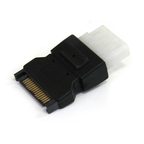 SATA to LP4 adapter connecting IDE drives to SATA power supplies for upgraded computer setups.