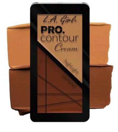 LA Girl Pro Contour Cream in Medium-Deep for effortless sculpting with a buttery texture and color-coordinated shades.