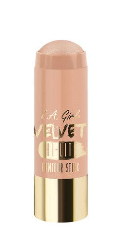 LA Girl Velvet Hi-Lite Stick in Radiance enhances skin with a soft, smooth highlighter for a stunning, luminous glow.