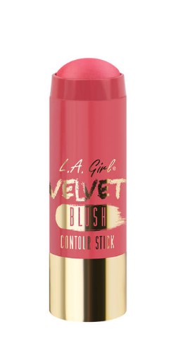 LA Girl Velvet Blush Stick in Plume, a paraben-free blush stick with buildable color and luxurious hydrating formula.