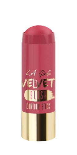 LA Girl Velvet Blush Stick in Plush, a creamy blush for a natural flush, enriched with nourishing oils for easy blending.