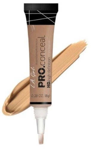 LA Girl Pro Concealer in Medium Beige offers crease-resistant, lightweight coverage for dark circles and skin imperfections.
