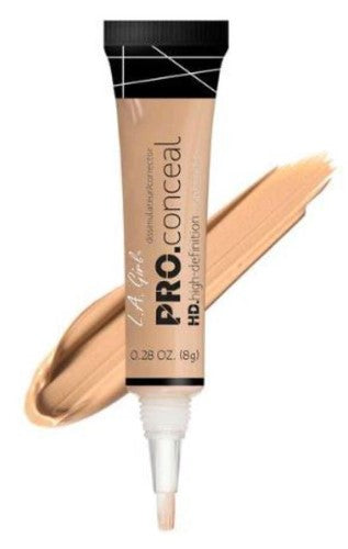 LA Girl Pro Concealer in Pure Beige offers lightweight, opaque coverage for dark circles and imperfections with a natural finish.