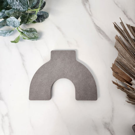 Stylish 17cm Low Arch Vase wall art in VCM, perfect for fresh flowers or as standalone decor, enhances any modern space.