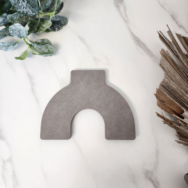 Stylish 17cm Low Arch Vase wall art in VCM, perfect for fresh flowers or as standalone decor, enhances any modern space.