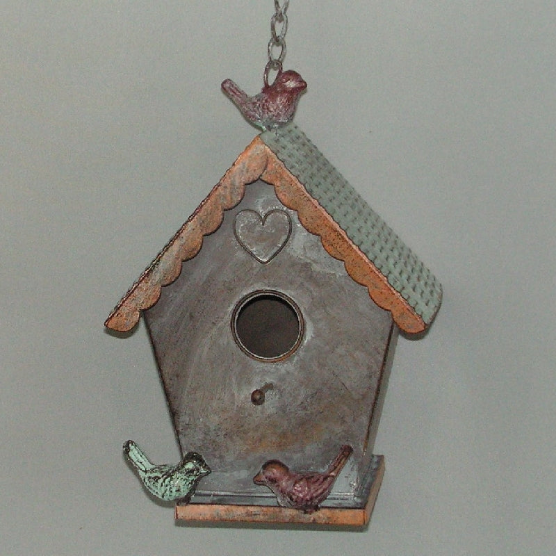 H/ BIRD HOUSE - VERT/BROWN (58cm)
