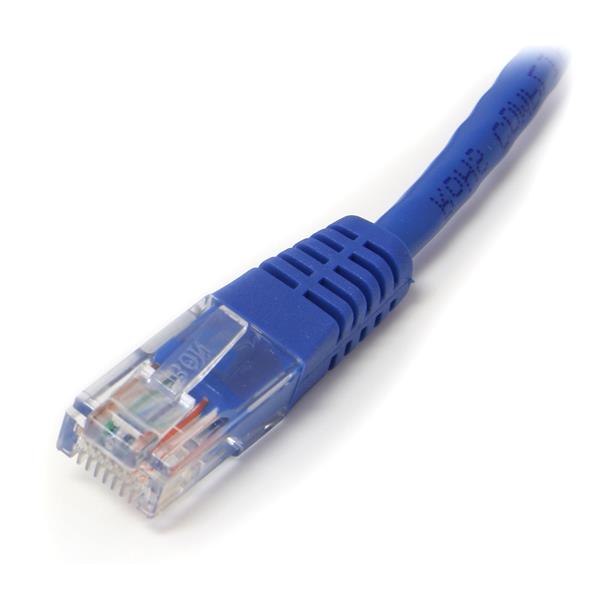 High-Performance Cat5e Ethernet Patch Cable - 3 ft with Molded RJ45 Connectors - Blue