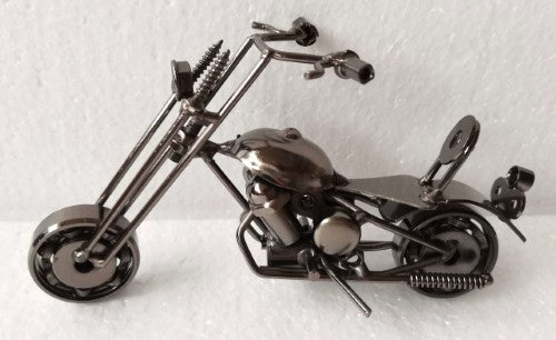 Ornament - Steampunk Motorbike Silver (16 × 10cm)