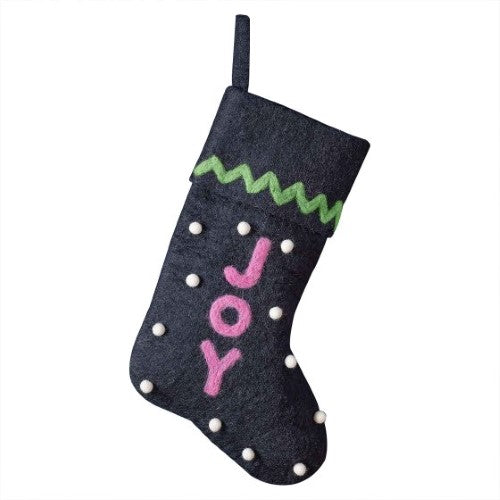 Merry & Bright Joy Felt Stocking - Pack of 75