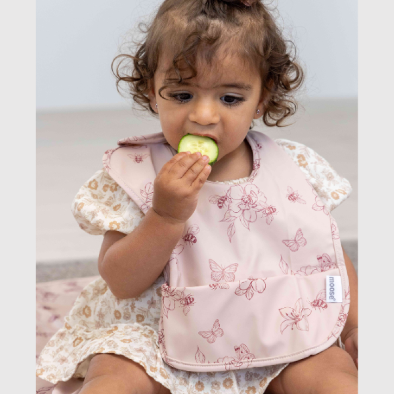 Waterproof Neck Bib - Moose Flowers