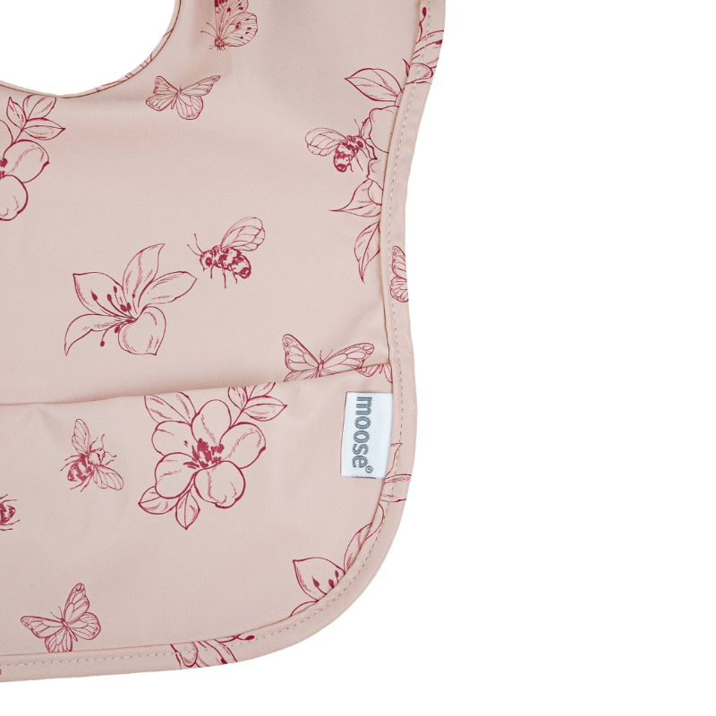 Waterproof Neck Bib - Moose Flowers