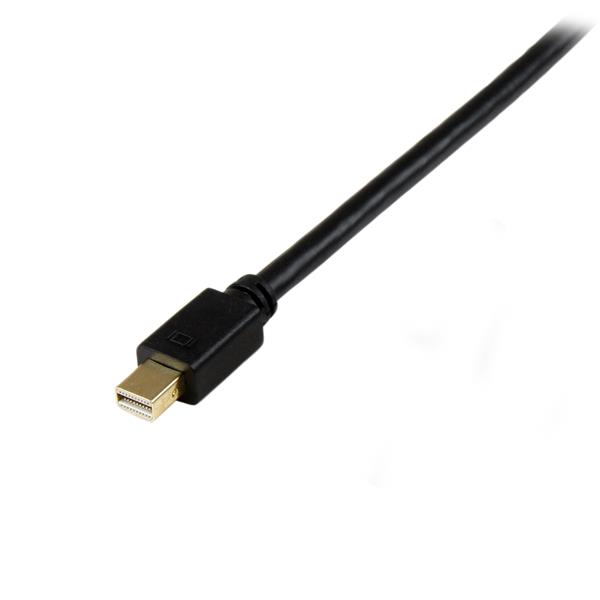3ft Mini DisplayPort to DVI converter cable for seamless connectivity with MacBook and Surface, supporting high resolution up to 1920 x 1200.