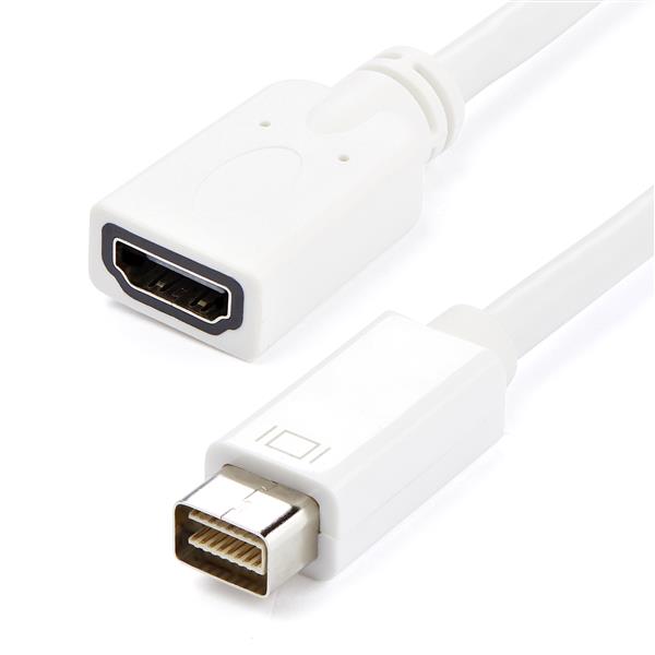 High-Quality Mini DVI to HDMI adapter for MacBooks & iMacs, enabling seamless HD video and audio connectivity.