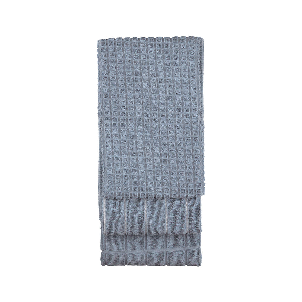 Microfibre 3pc Kitchen Towel Set Blue- Bambury
