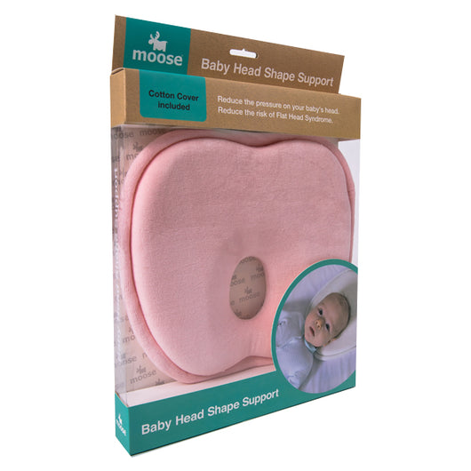 Baby Head Shape Support - Moose (Pink)