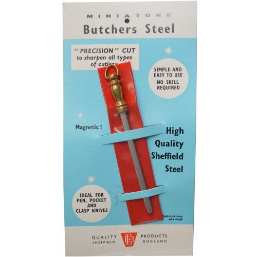 MINI SHARPENING STEEL - Egginton Brass Handle (95mm)