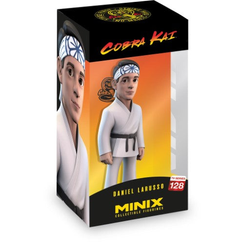 Detailed collectible figurine of Daniel LaRusso from Cobra Kai, showcasing his iconic karate journey and inspiring legacy.