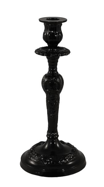 Candle Holder - Angelique Black - 21cm (Metal)
