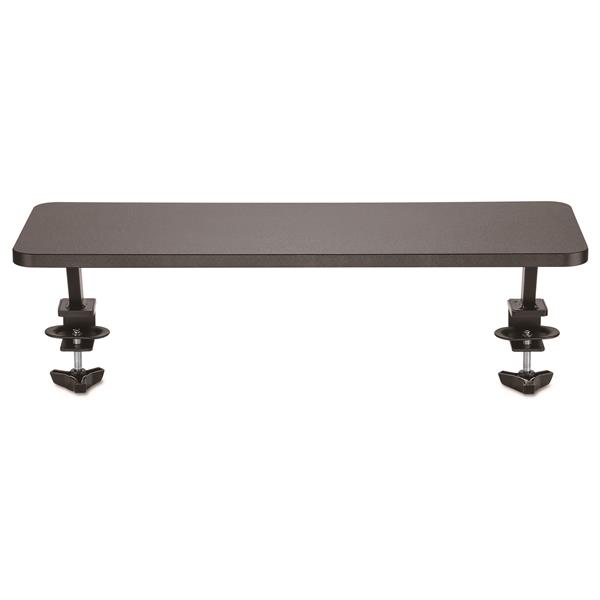 Extra Wide Clamp-On Monitor Riser Stand - Adjustable Height for Organizing Desk Space