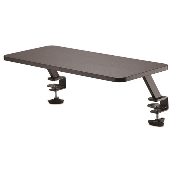 Extra Wide Clamp-On Monitor Riser Stand - Adjustable Height for Organizing Desk Space