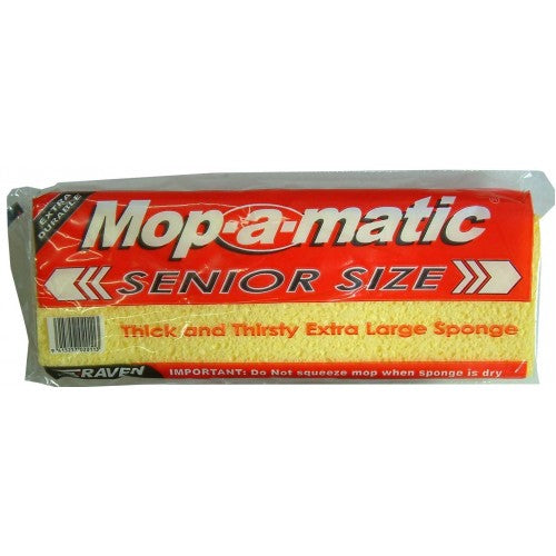 Mop-A-Matic Refills for Raven 2011 Senior, eco-friendly cellulose sponge for effective wet and dry cleaning.