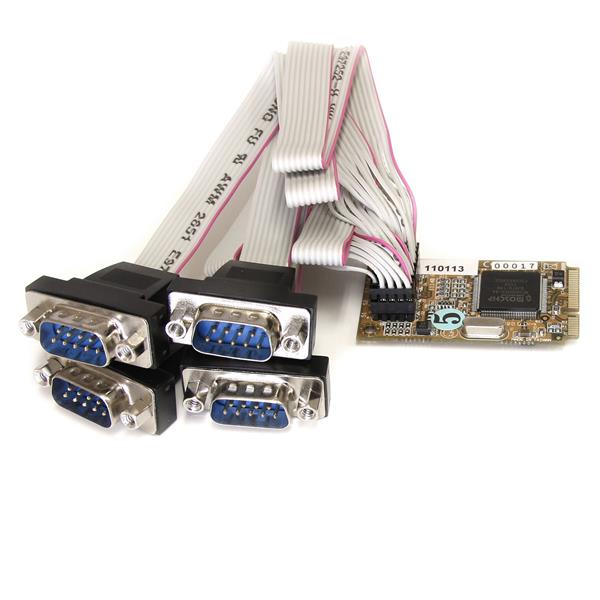 4-Port RS232 Mini PCI Express Serial Card with 16650 UART for Embedded Systems & IoT