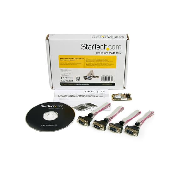 4-Port RS232 Mini PCI Express Serial Card with 16650 UART for Embedded Systems & IoT