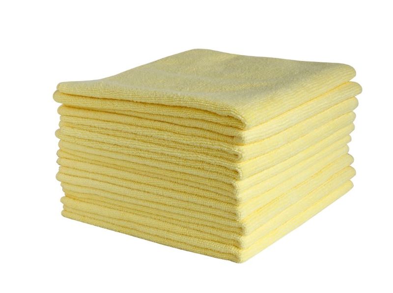 Microfibre Cloths - Yellow, 400mm x 400mm, 300gsm (Carton of 50)