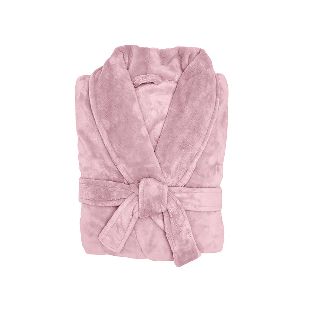 L/XL Microplush Robe Blush- Bambury