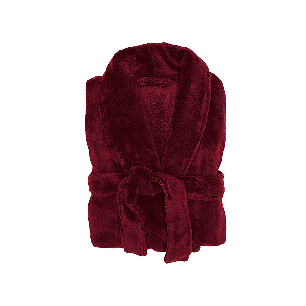 L/XL Microplush Robe Merlot- Bambury