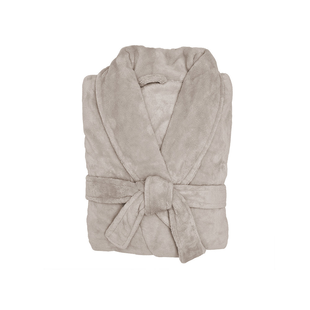 L/XL Microplush Robe Stone- Bambury