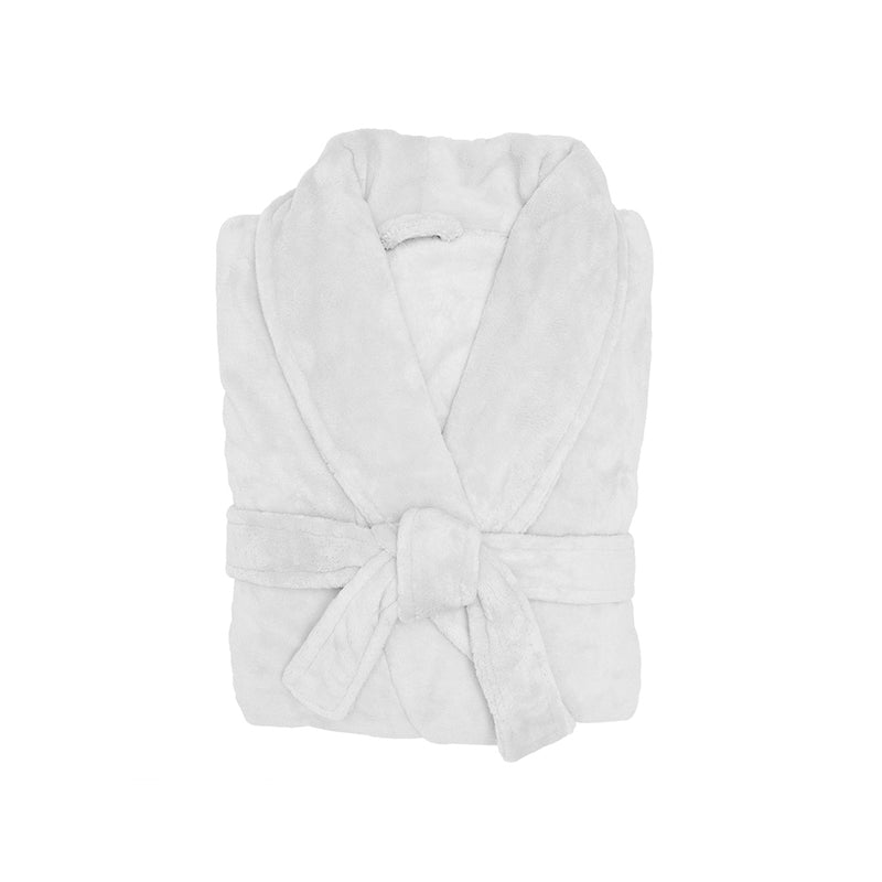 M/L Microplush Robe White- Bambury