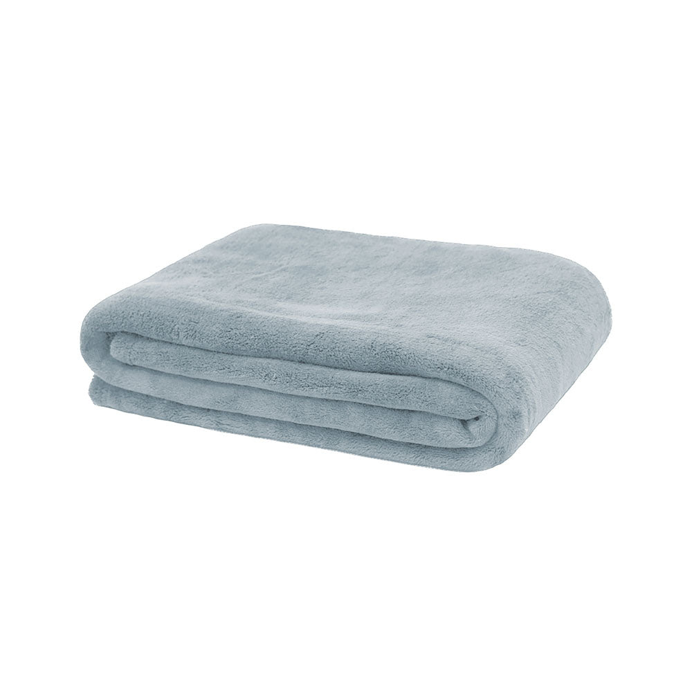 Microplush Throw Rug Steel Blue - Bambury