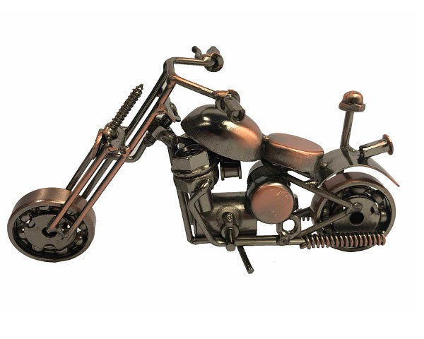 Ornament - Hog Copper Motorbike L:17cm