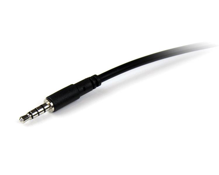2m TRRS headset extension cable, male to female connectors for enhanced audio connectivity with durable design.