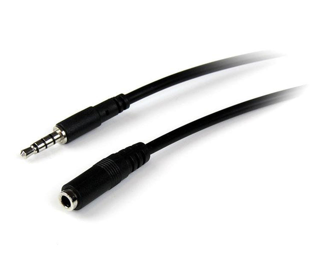 2m TRRS headset extension cable, 3.5mm male to female, enhancing audio connectivity for headphones and microphones.