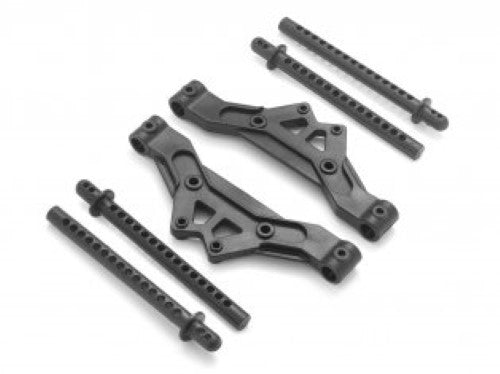 Upgrade your RC vehicle with durable QntmMT/XT/+ Body Post & Mount Set for enhanced performance and stability.