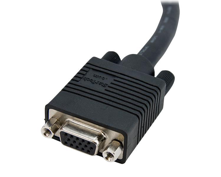 15m VGA video extension cable with HD15 connectors for clear, high-resolution video transmission in various settings.