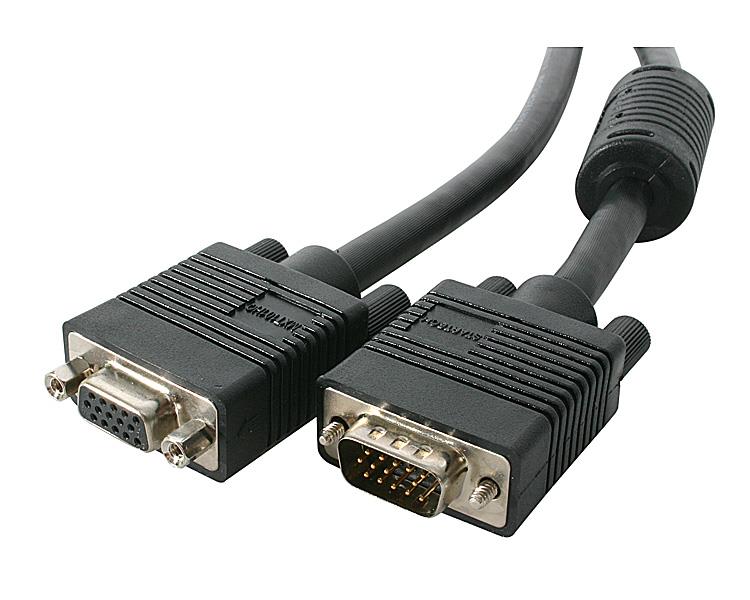 15m VGA video extension cable with HD15 M/F connectors for clear, high-resolution video transmission and minimal interference.