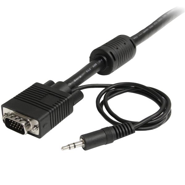 10m Coaxial VGA Video Cable with Audio HD15 Male to Male – High Resolution Monitor Connector