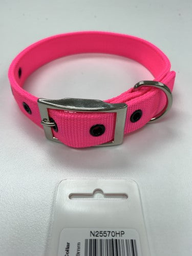 Taurus Nylon Heavy Duty Collar 25mm X 570mm Hot Pink
