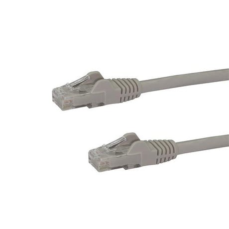 High-performance 1m Cat6 patch cable with snagless RJ45 connectors in gray for reliable Gigabit network connections.