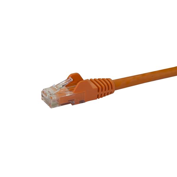 High-Speed Cat6 Ethernet Patch Cable - 0.5m Snagless RJ45 Connectors in Orange for Reliable Networking