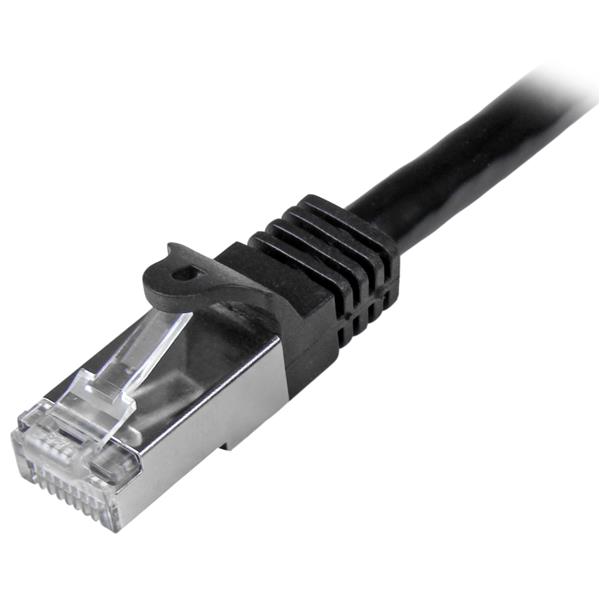 High-performance 5m Shielded Cat6 patch cable in black, ensuring reliable Gigabit connectivity with advanced shielding technology.