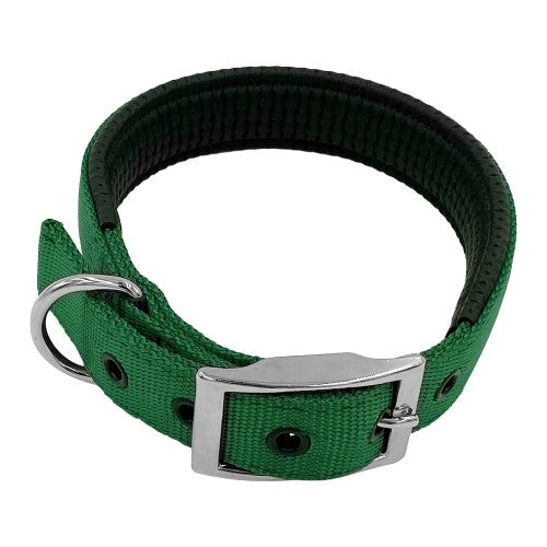Taurus Nylon Collar Air PU Padding 25mm X 570mm Green