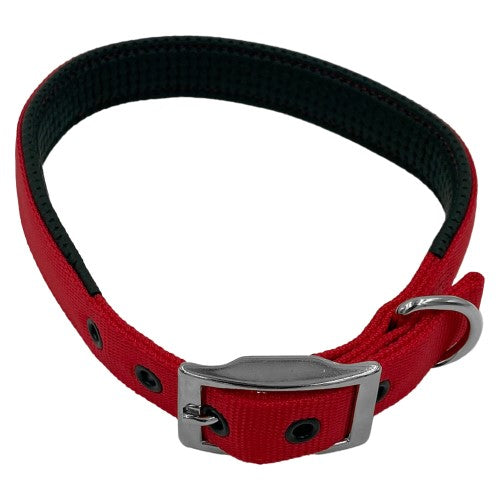 Taurus Nylon Collar Air PU Padding 25mm X 660mm Red