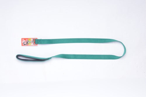 Taurus Nylon Air PU Padded Handle Lead 24mm X 120cm Green